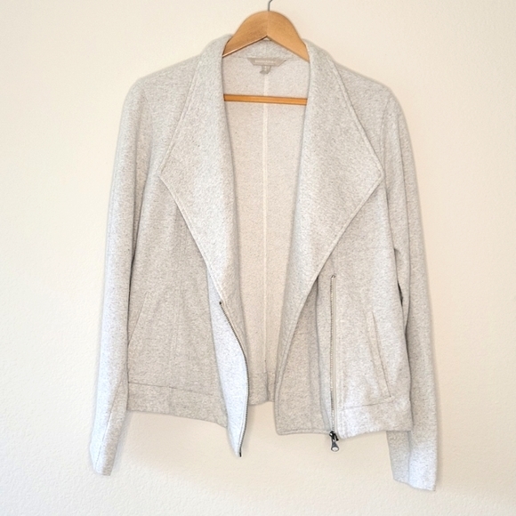 Banana Republic Jackets & Blazers - BANANA REPUBLIC Long Sleeved Moto Style Gray Zip Up Jacket w/ Collar size Large